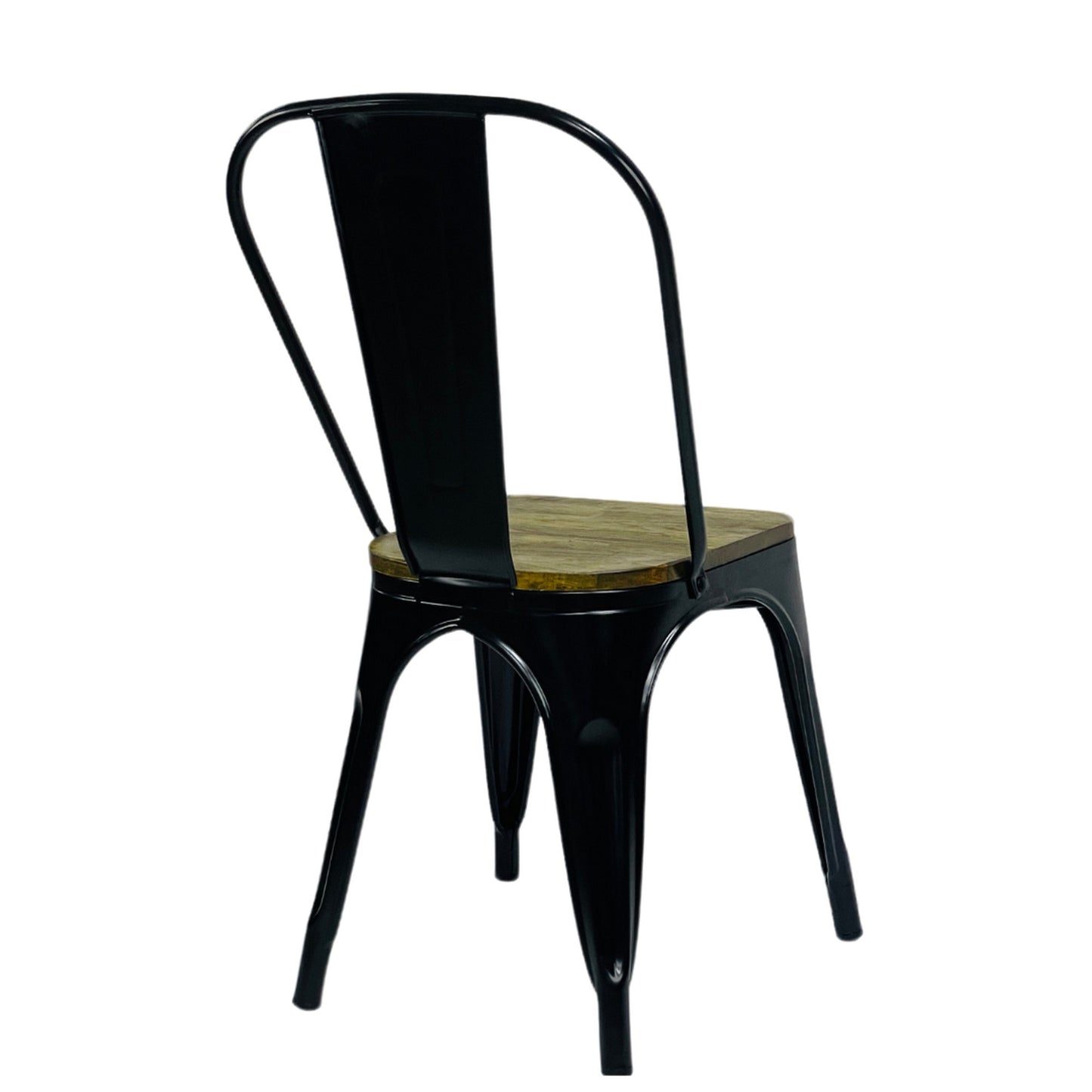 Silla Metálica Tolix Asiento Madera