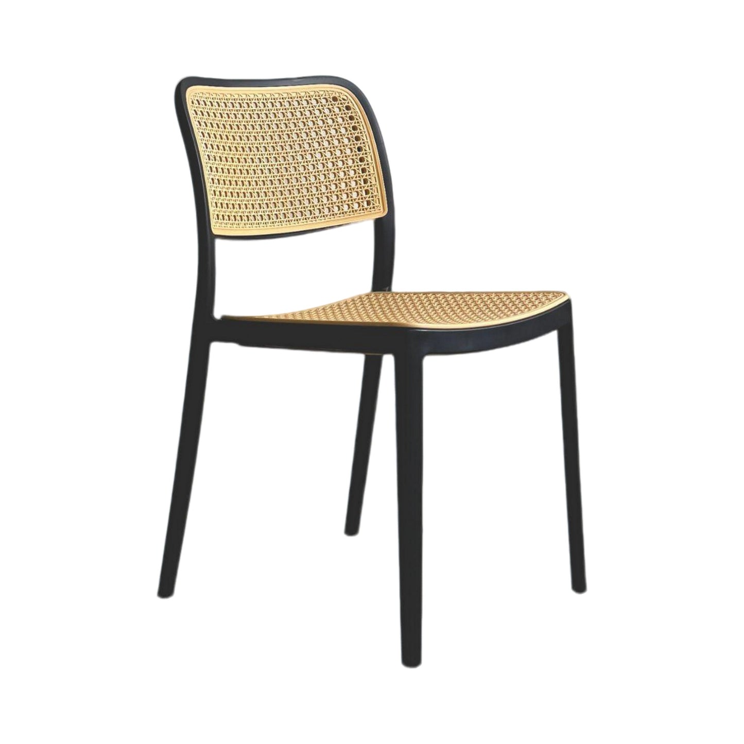 Silla En Polipropileno Solea Cuadrada Tipo Mimbre