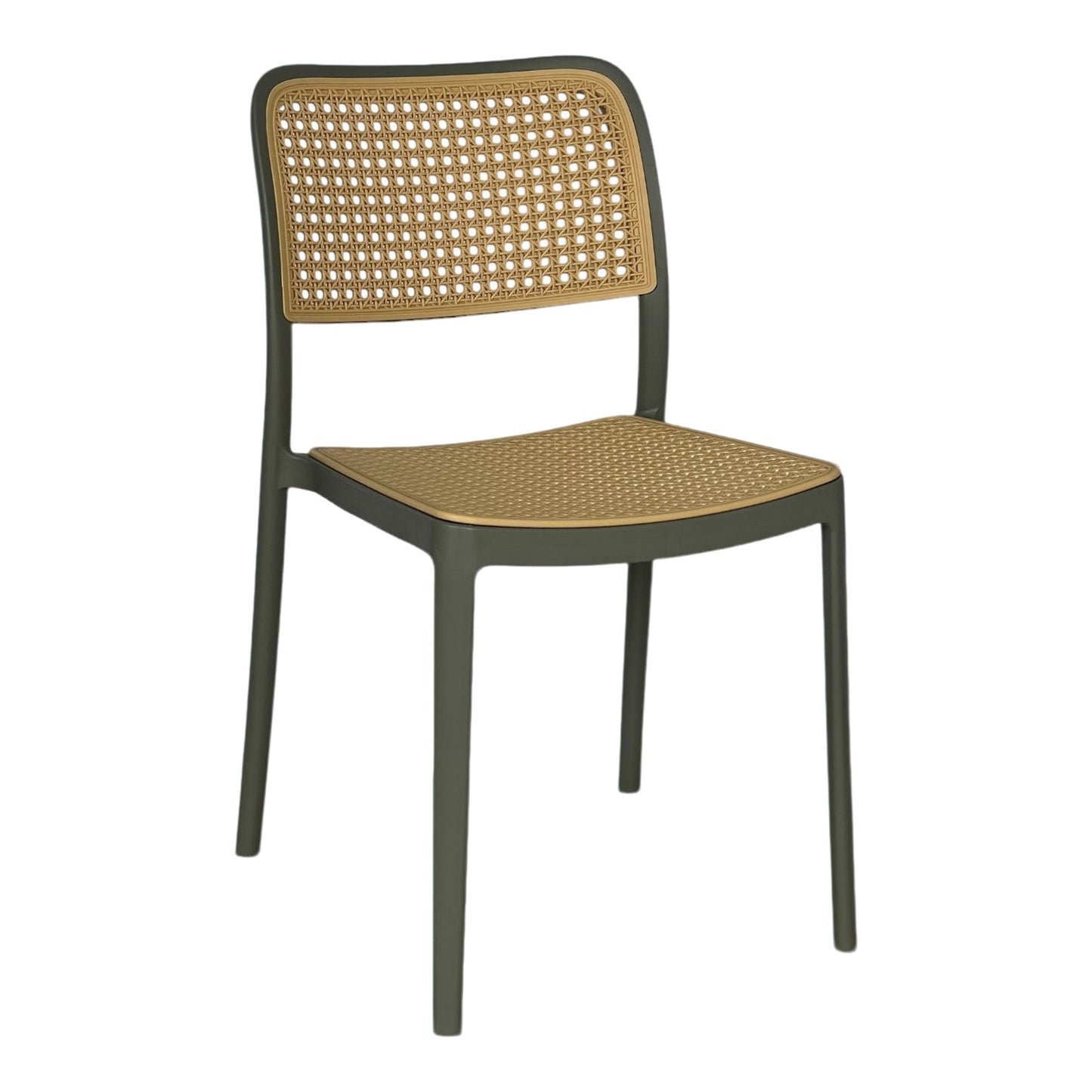 Silla En Polipropileno Solea Cuadrada Tipo Mimbre