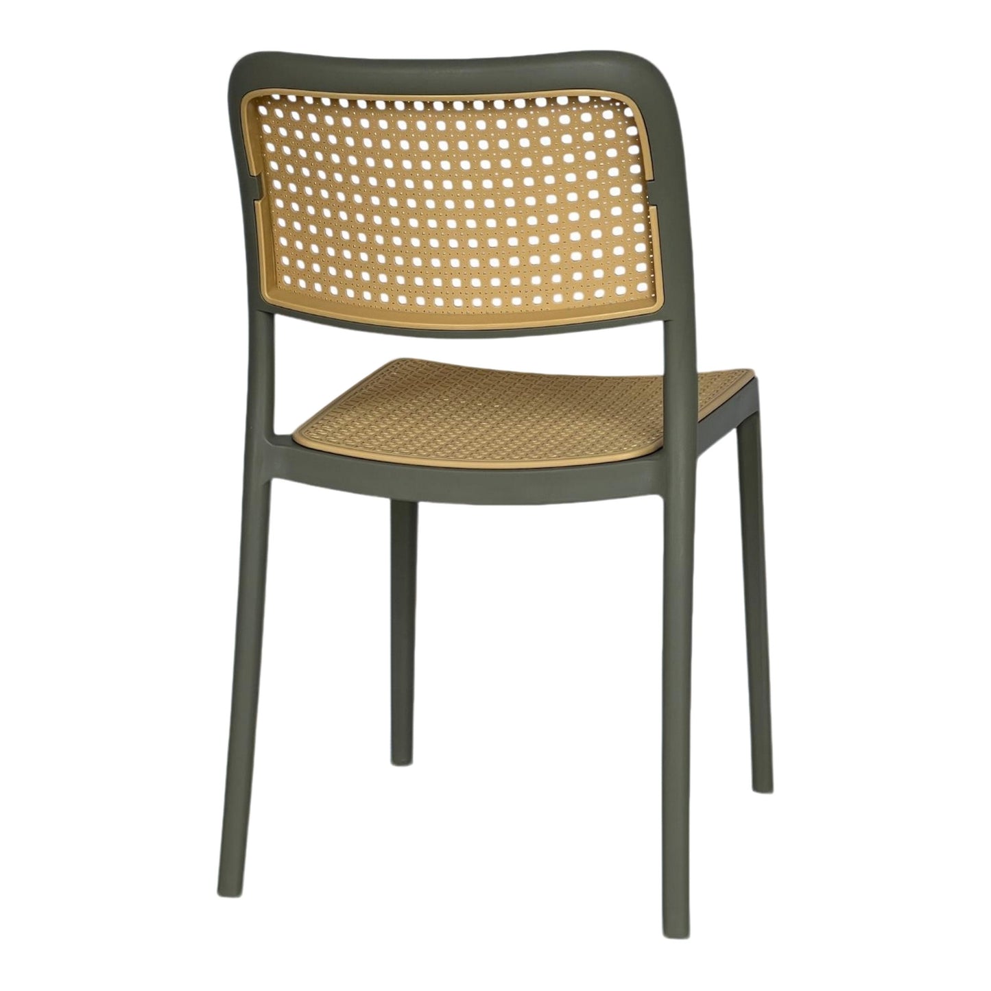 Silla En Polipropileno Solea Cuadrada Tipo Mimbre