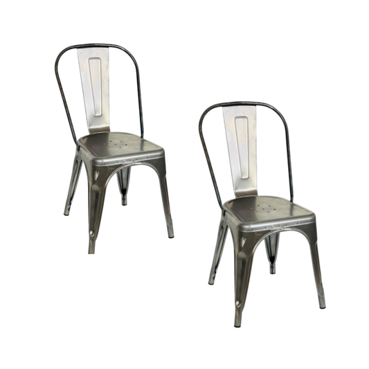 Silla Metálica Industrial Tolix Raw, Set x2