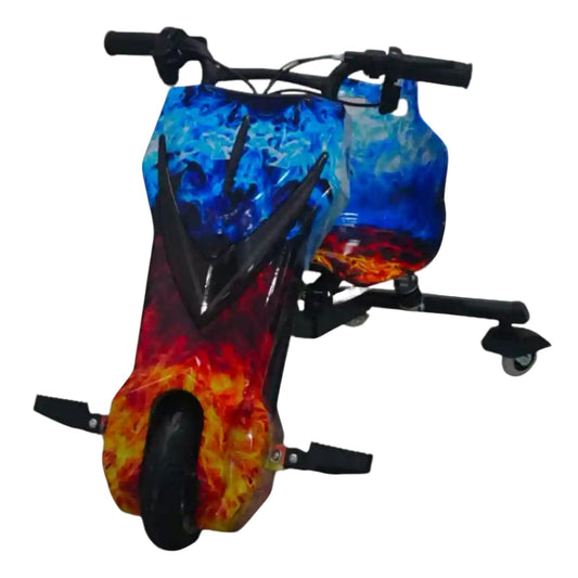 Triciclo Eléctrico Drift Grande Azul Rojo